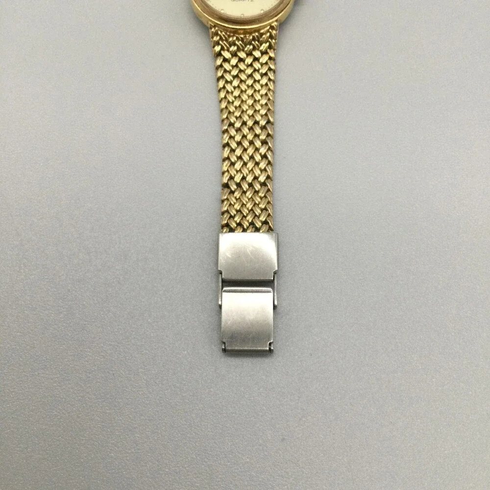 Vintage Tissot Womens Watch 22mm Champagne Dial Gold Tone Mesh New Battery 5.75